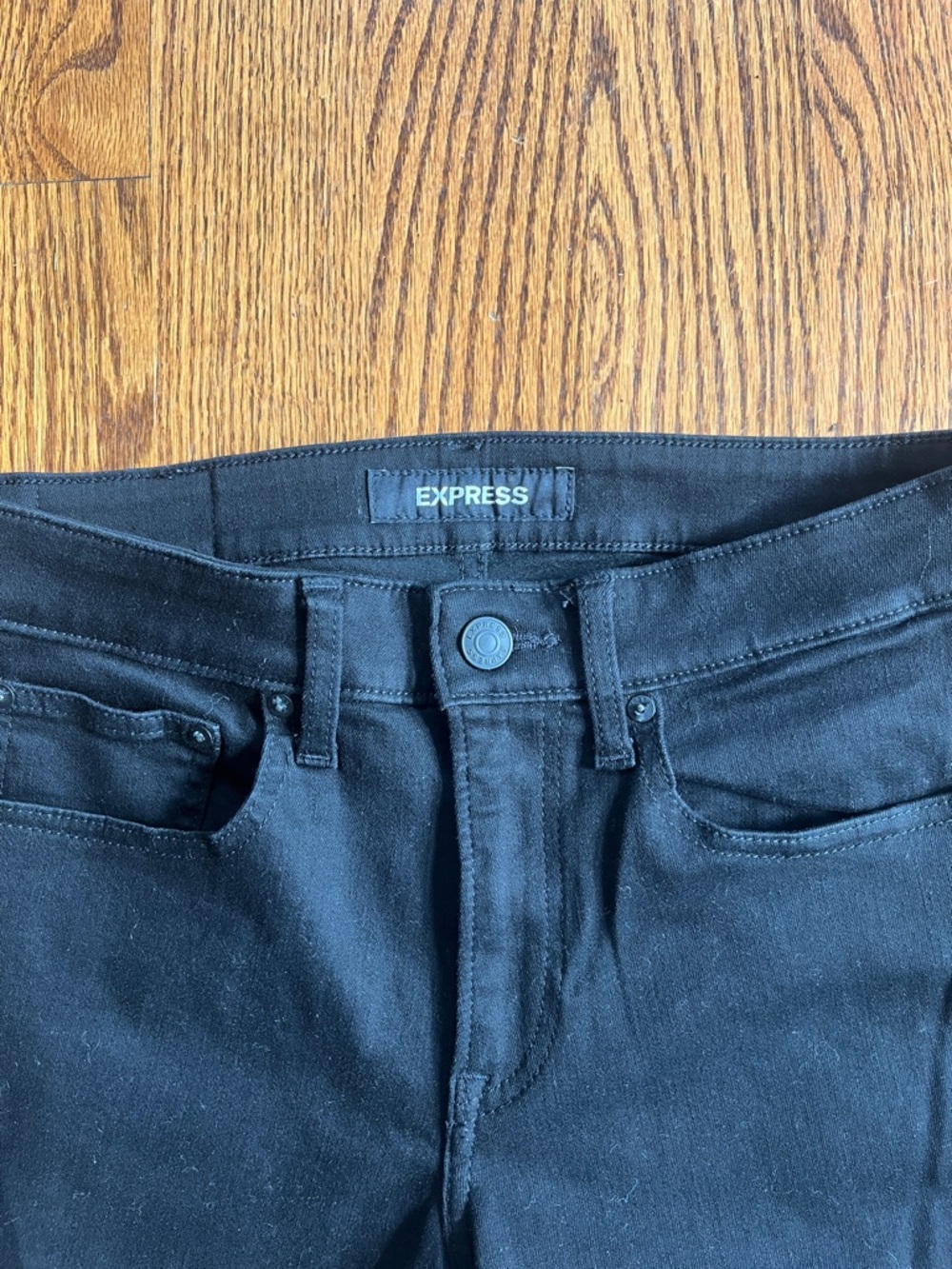 Express Black Super Stretch Skinny Jeans - Picture 2 of 6